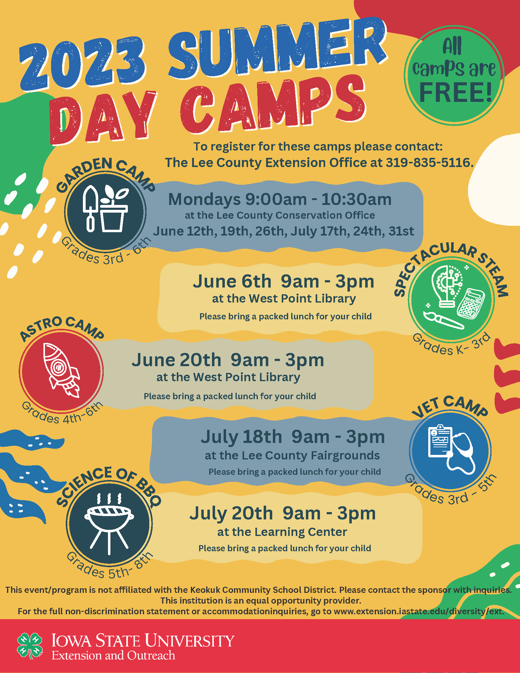 2023 Summer Day Camps Chief Messenger